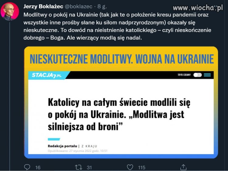 A oni modlą się dalej, jakby to kiedykolwiek miało pomóc