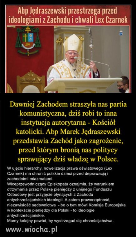 Rozwój cywilizacji największym wrogiem sekty kościoła!