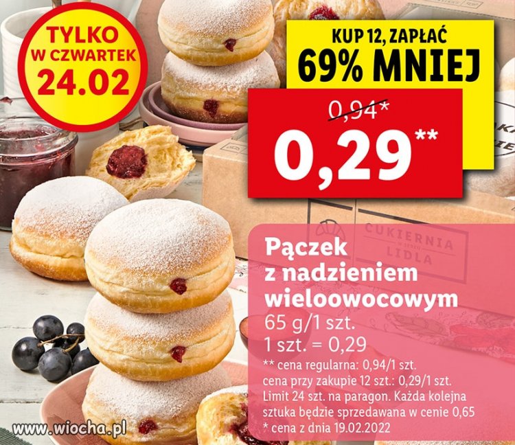 Pączki po 29 groszy.