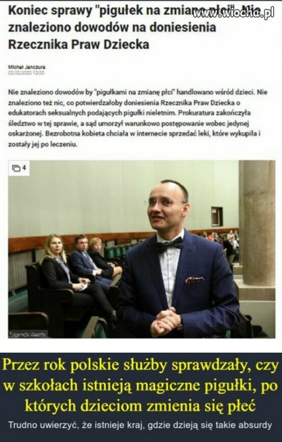 Finał sprawy pigułek na zmianę płci 