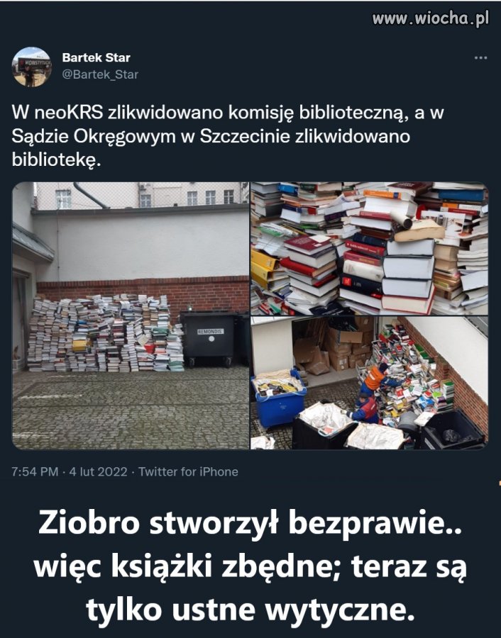 W neoKRS zlikwidowano komisję biblioteczną, a w Sądzie 
