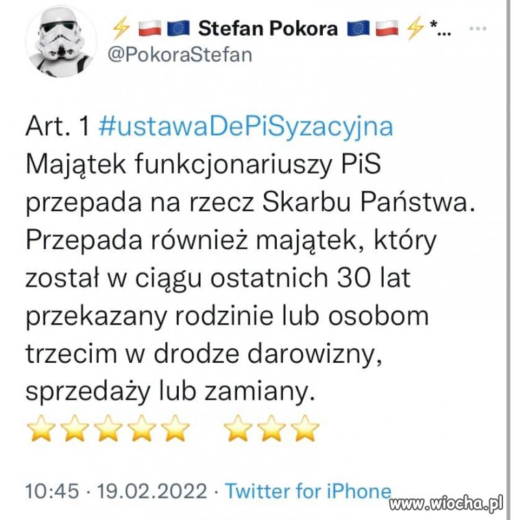 Kto popiera taki projekt depisyzacji ?
