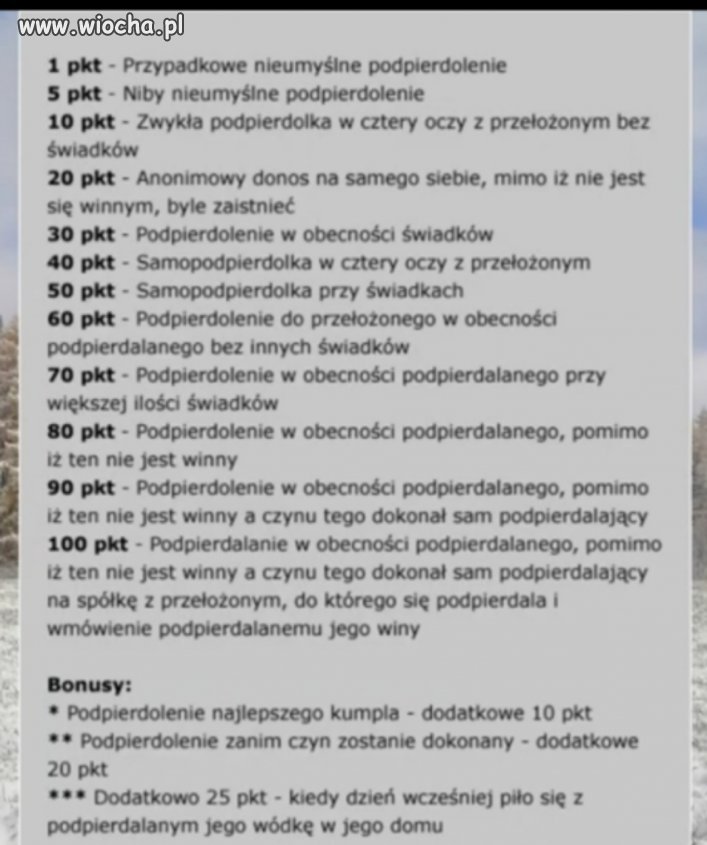 Taki tam konkurs na człona roku