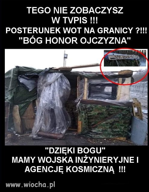 Obóz uchodźców? Nie to zakwaterowania WOT na granicy.