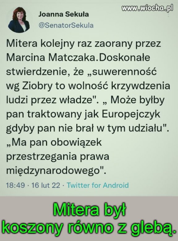 Sędzia Mitera zaorany 