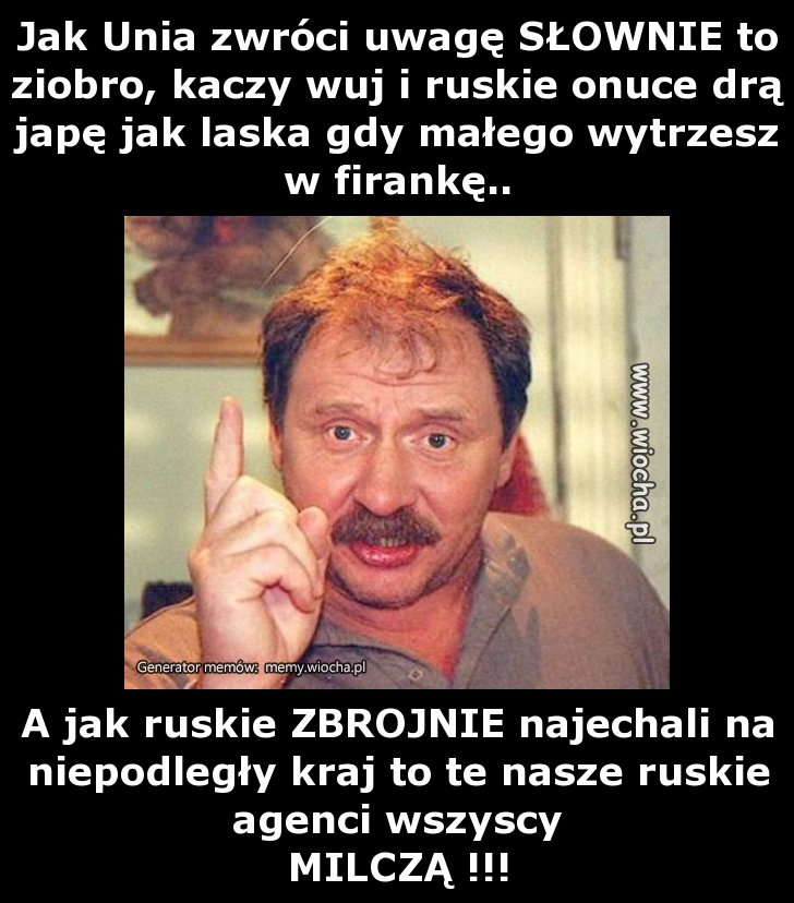 Jak Unia zwróci uwagę SŁOWNIE to ziobro, kaczy wuj