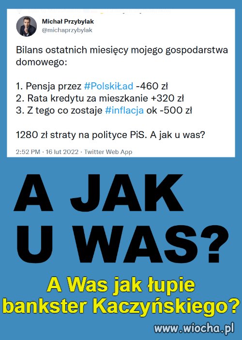 U mnie na minusie 