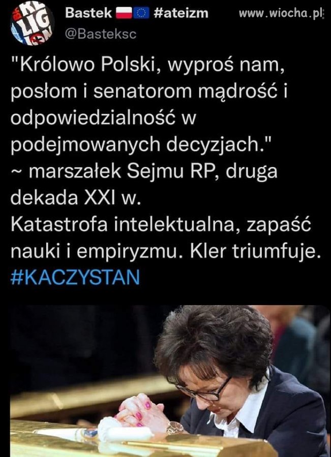 Pozostała modlitwa o zdrowie, bo o rozum już za późno 
