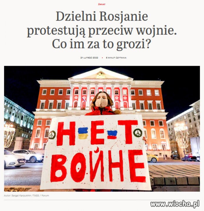 Trzeba być odważnym, żeby potępiać wojnę Putina.