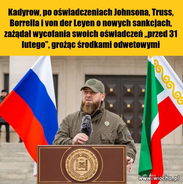 Zażądał wycofania ich oświadczeń 'przed 31 lutego', grożąc środkami odwetowymi