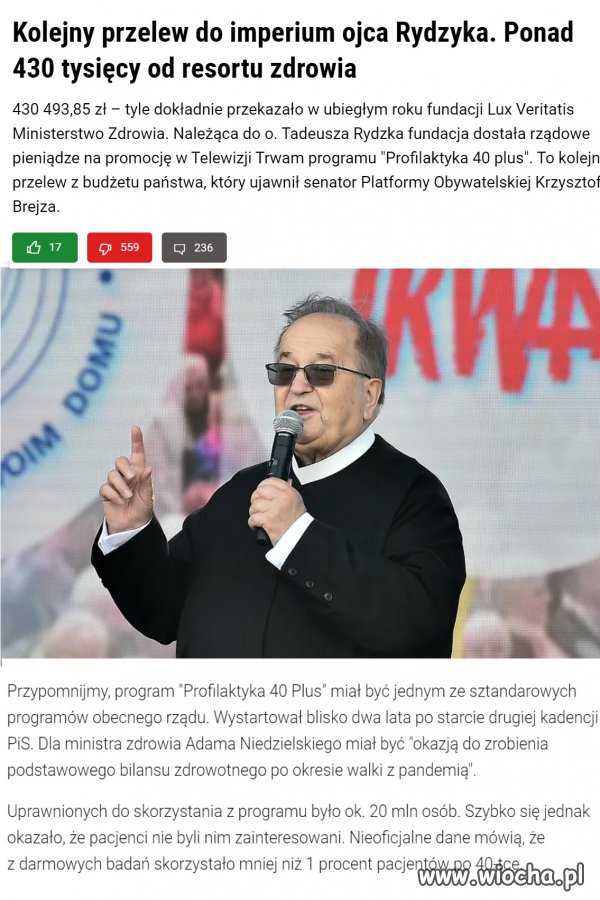 Ponad 430 tysięcy - tylko od resortu zdrowia