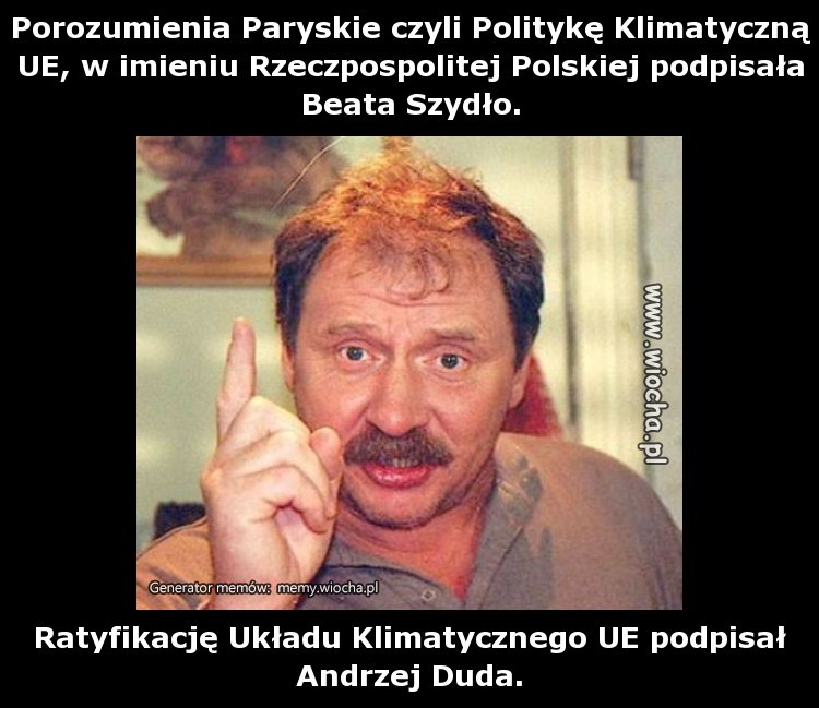 Porozumienia Paryskie czyli Politykę Klimatyczną