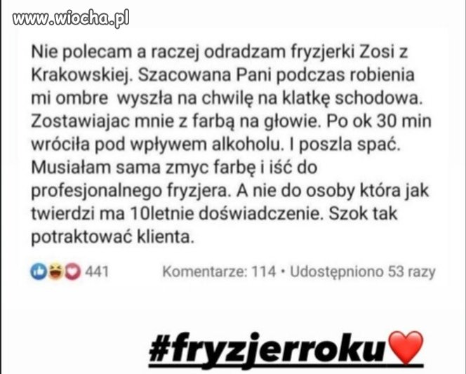 W kategorii fryzjer roku