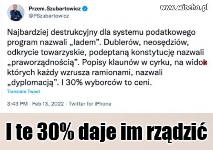 30% daje im władzę 