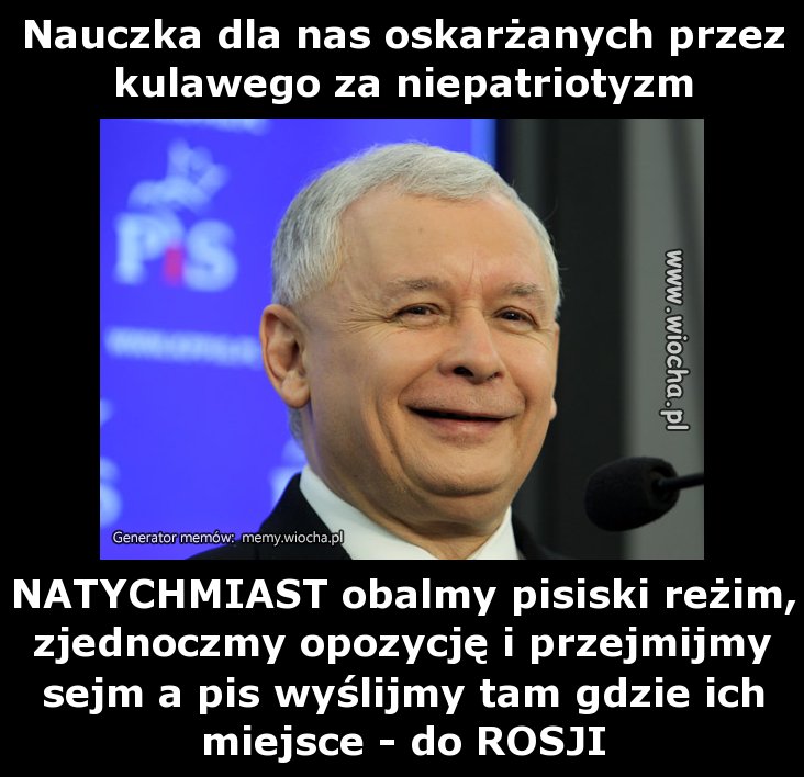 Nauczka dla nas oskarżanych przez kulawego za