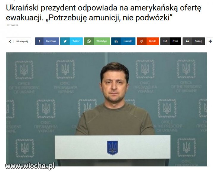 Ukraina walczy! To jest prawdziwy prezydent...