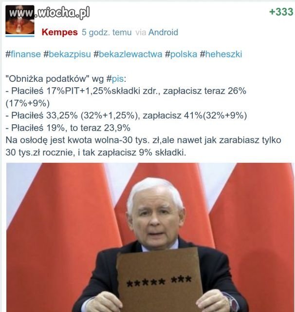 Kolejny pisowski podatek składka zdrowotna