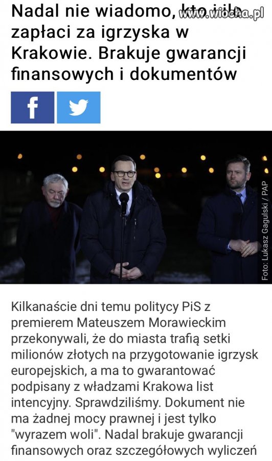 Będzie tak jak 'polskie szwalnie' i szycie maseczek; wielka gala, a później pufff 