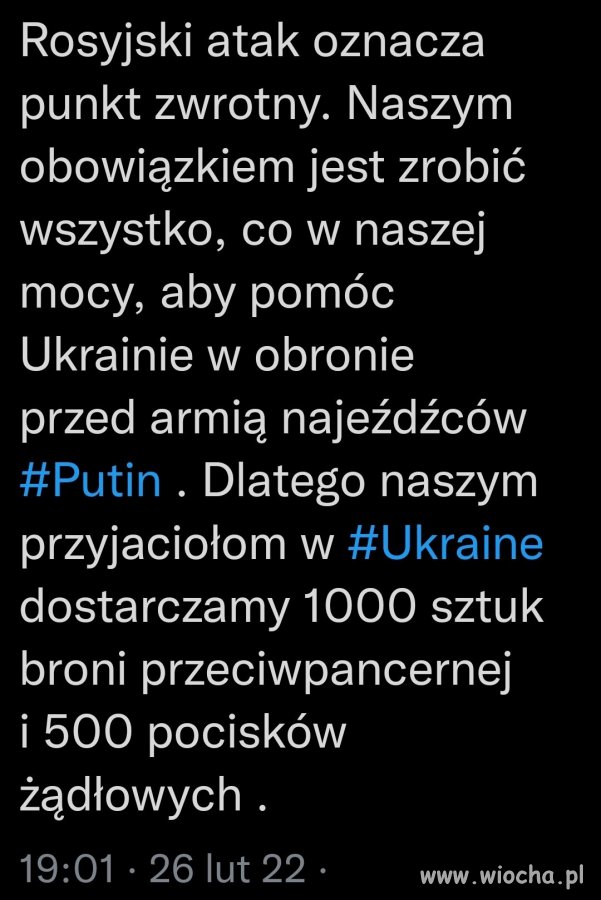 Kanclerz Scholz potwierdza pomoc wojskową dla Ukrainy