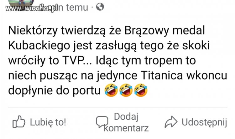 Ciekawostka... Z TVP 