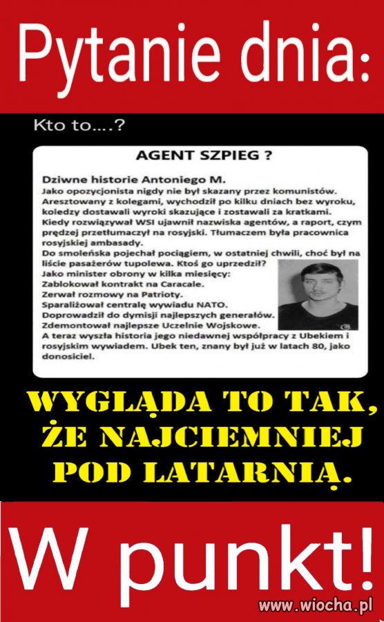Wygląda, że najciemniej jest pod latarnią!!!