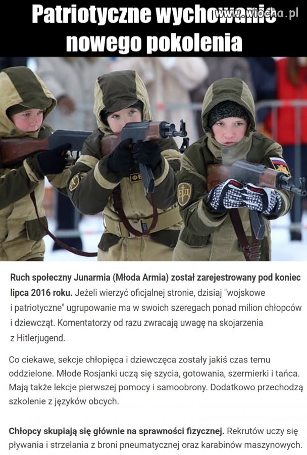 Patriotyczne wychowanie nowego pokolenia. Obejmuje dzieci od 8 roku życia!