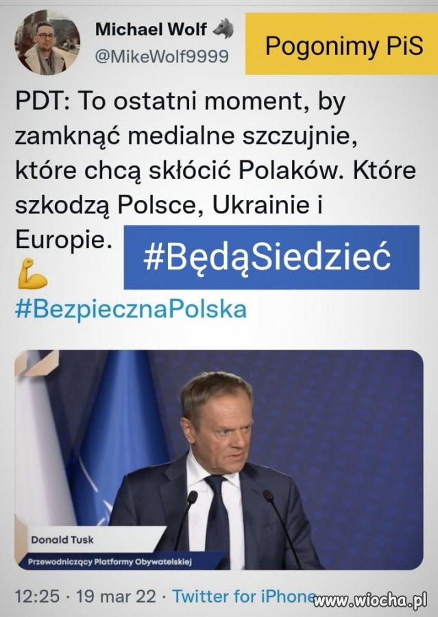 Pis wie, że bez swojej szczujni i kreowania fałszywej, nieistniejącej rzeczywistości nie ma tak naprawdę szans.