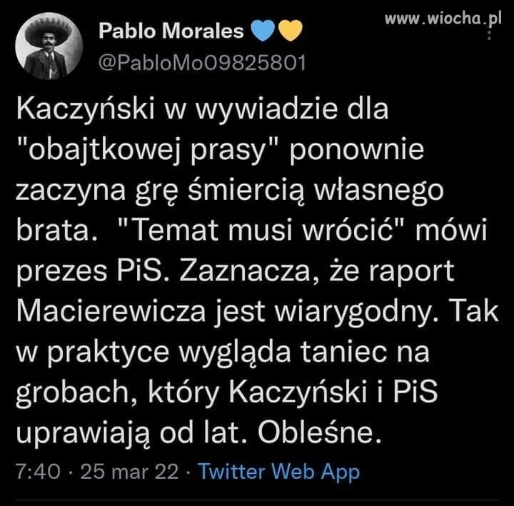 Kaczyński ponownie gra trumnami 
