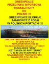 Protest Greenpeace przeciwko transportowi rosyjskiej ropy