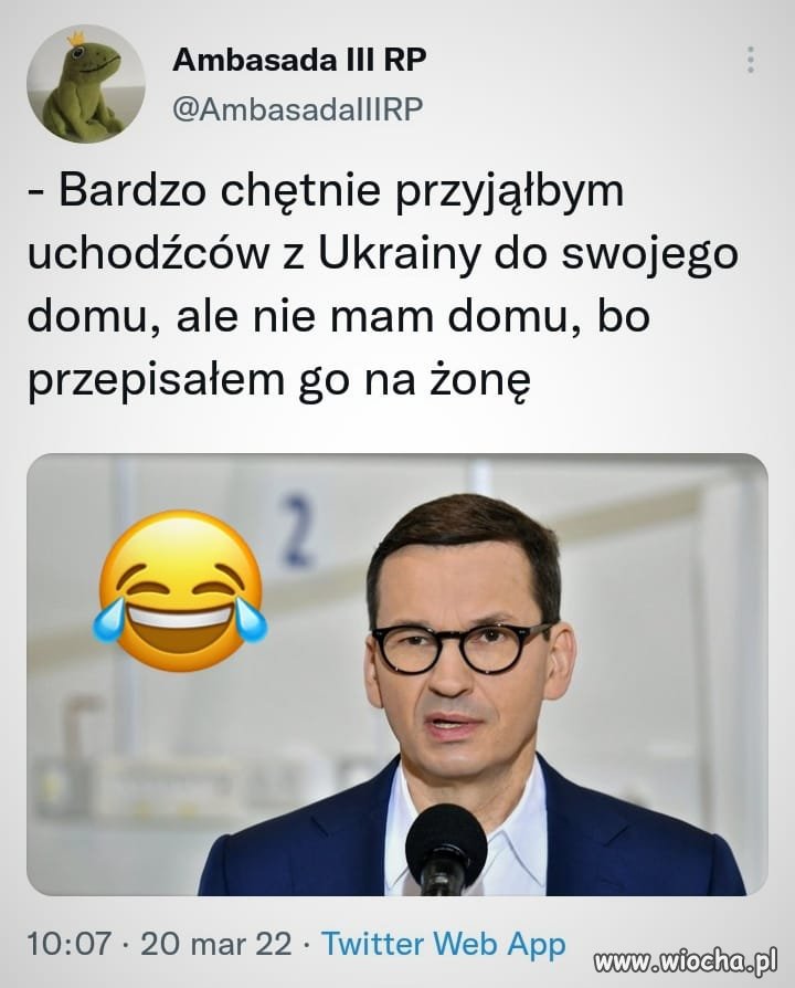 Biedny Mateuszek, jak raz przechodził obok stawu, to mu kaczki chleb rzucały 