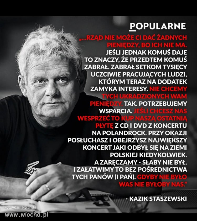 Pięknie i mądrze powiedział. 