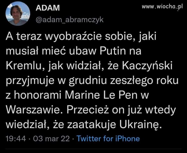 ... to tak jakby przyjmował z honorami Putina 