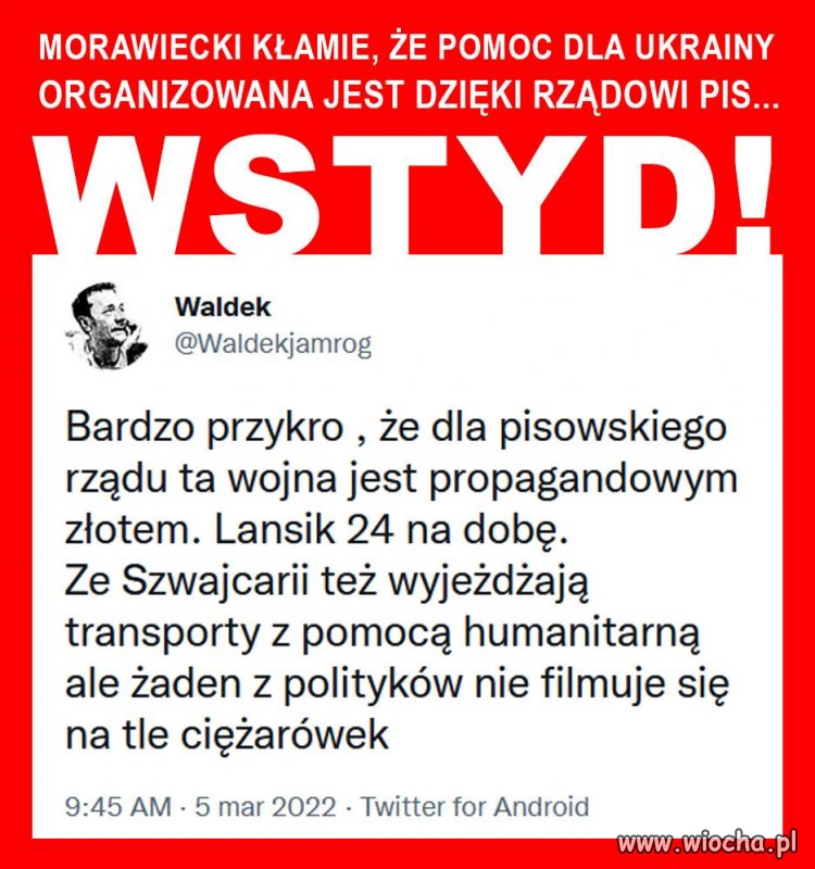 Podobno organizuje nawet pomoc osób prywatnych i organizacji pozarządowych, które na co dzień zarzynają...ciągłe kłamstwa, ciągłe...brak słów...