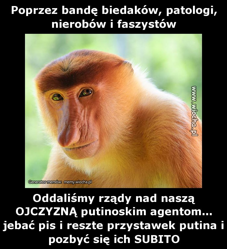 Poprzez bandę biedaków, patologi, nierobów i