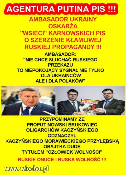 Agresja Putina na Ukrainę miała być "politycznym złotem"  dla PiSu