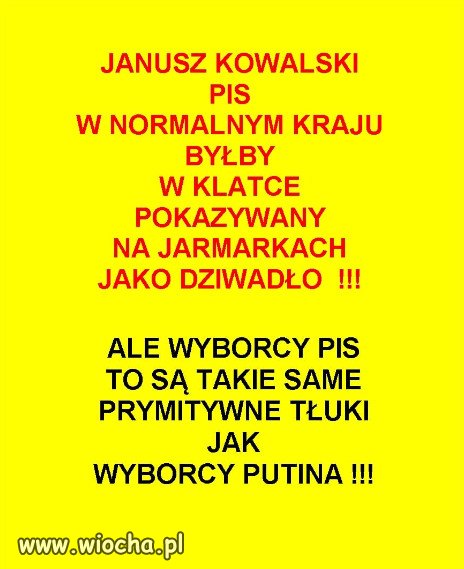Jaki elektorat, tacy politycy przez niego wybrani.