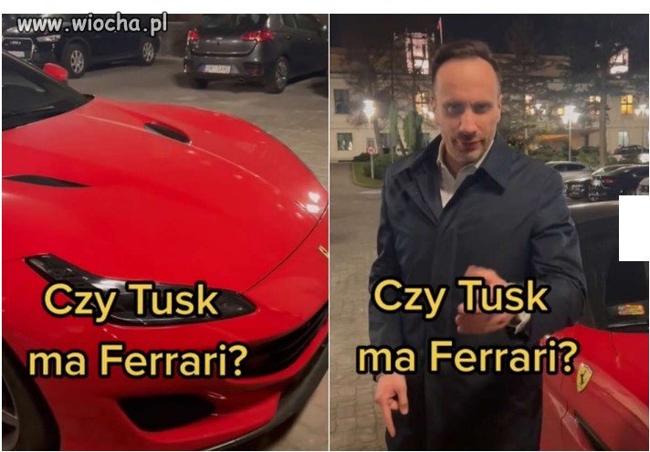 Czy Tusk ma Ferrari ?