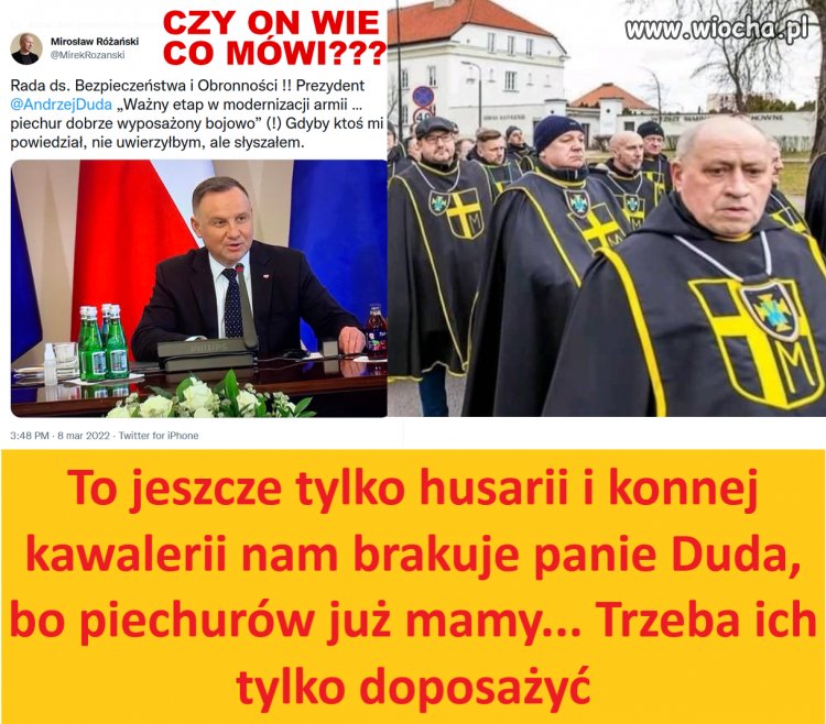 To jeszcze tylko husarii i konnej kawalerii nam brakuje