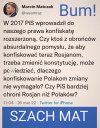 Art. 46 Konstytucji wyraźnie mówi, że przepadek rzeczy wymaga ustawy i orzeczenia sądu, nie zmiany konstytucji.