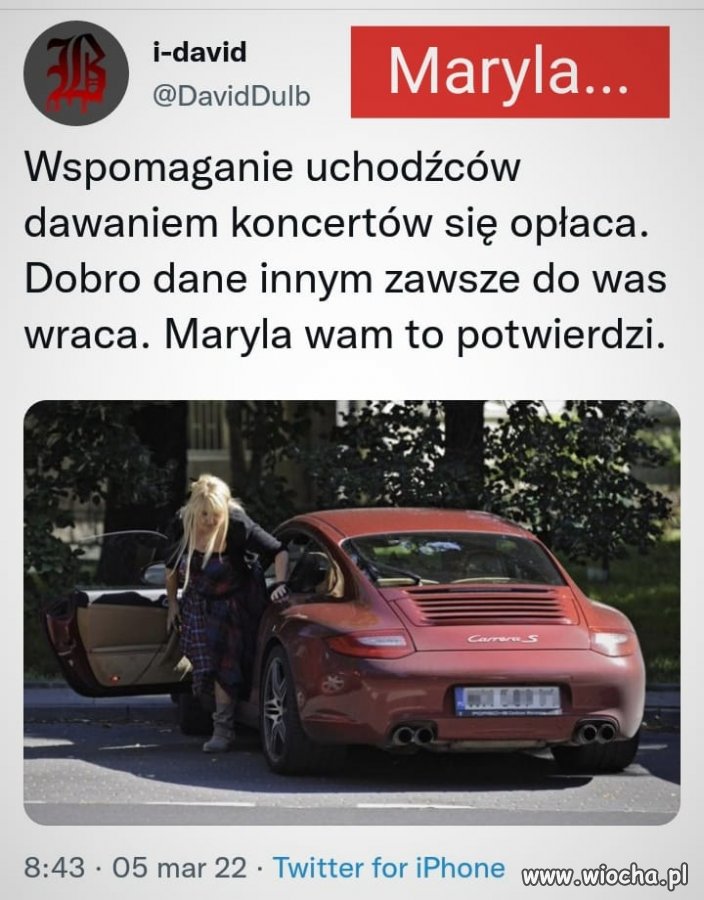40tys za dwie piosenki... Charytatywna Maryla...