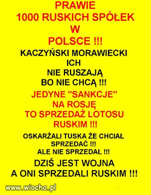 Bo przyjaciol Putina PiS nie ruszy...dawno to ustalili z Orbanem!