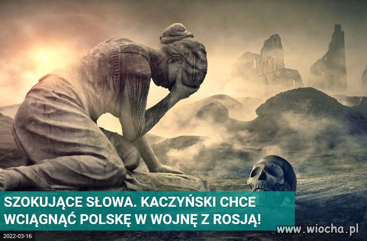 Bo tym właśnie są jego słowa, związane z tak zwaną misją pokojową.