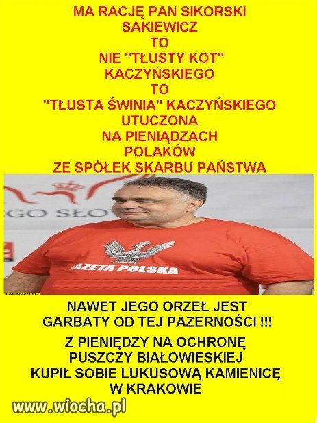 Politruk Kaczyńskiego, od fałszywej propagandy!