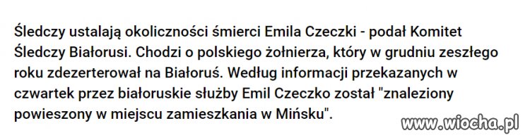Tragiczny koniec dezertera