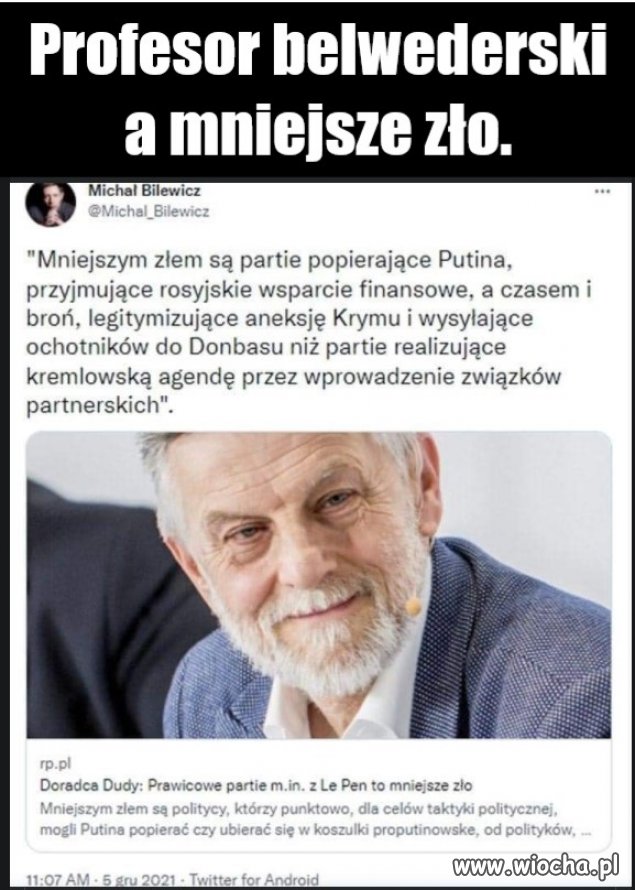 Profesor belwederski a mniejsze zło.