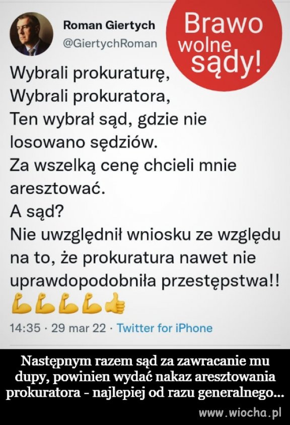 Bo sądy mają być jak w Rosji, na rozkaz Z