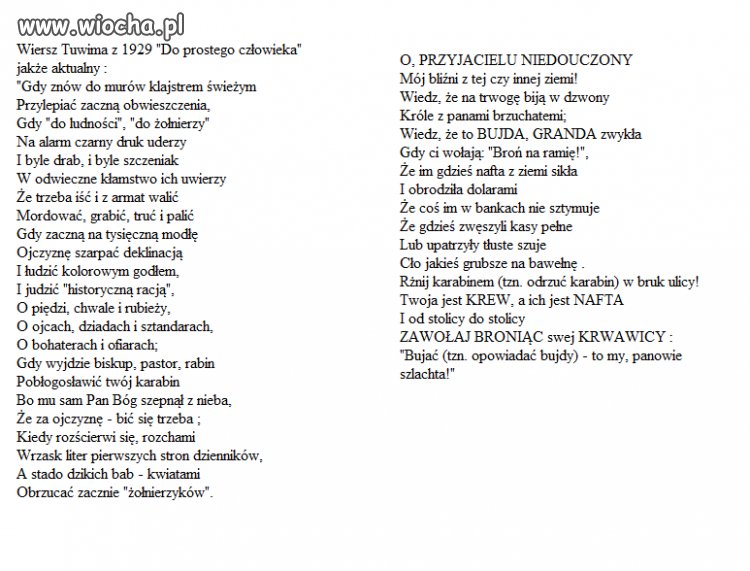Nie dajmy się wrobić w te wojnę 