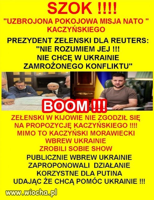 Stanowisko Zełenskyego wydaje się jasne: 