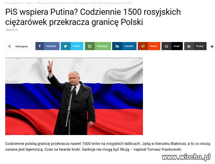 Polskie władze jedno mówią a drugie robią. 