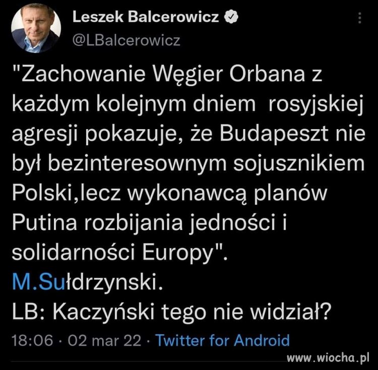 Orban, Kaczyński to pachołki Putina 